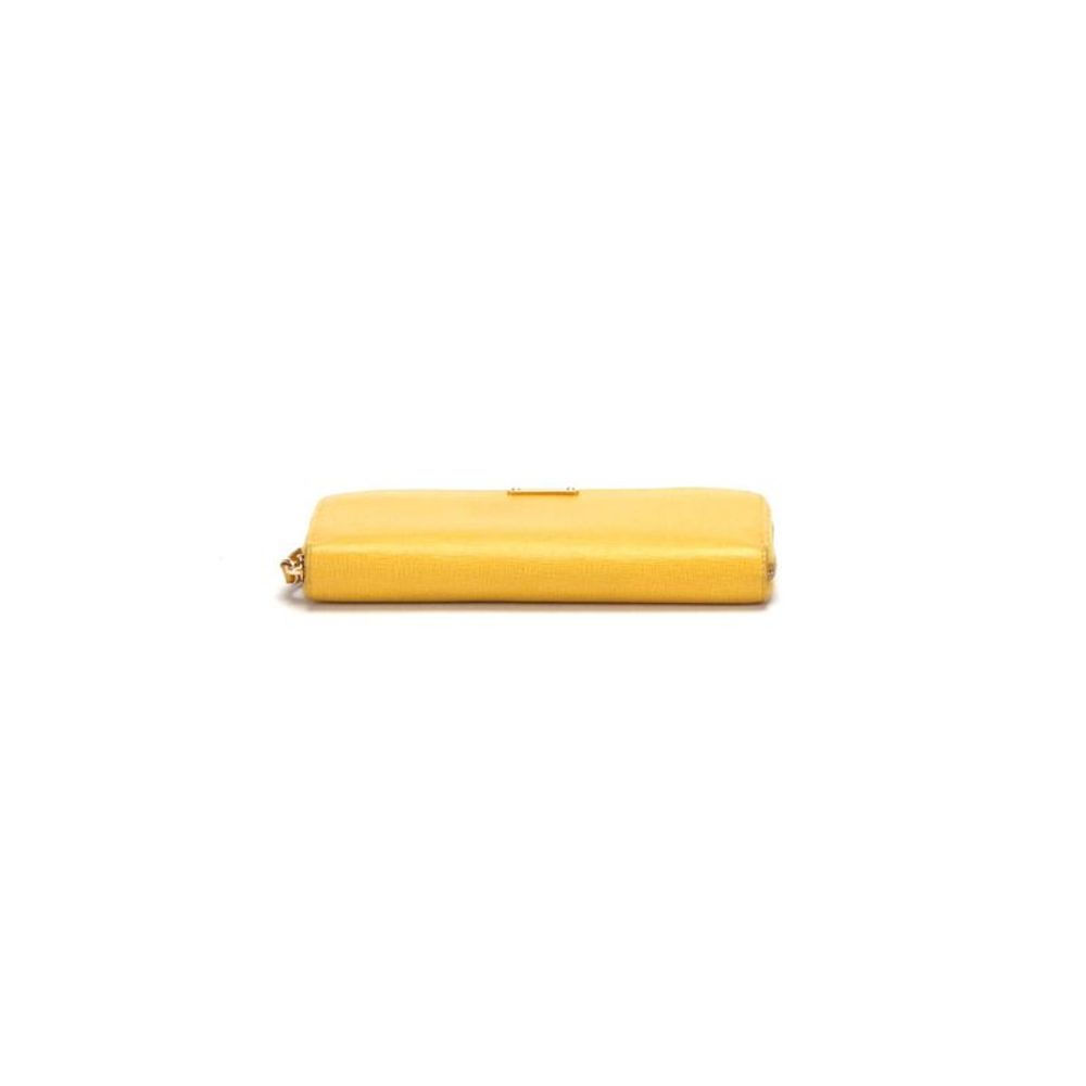 Pre Loved Fendi Yellow Leather Long Wallet in AB Condition - Picture 4 of 10